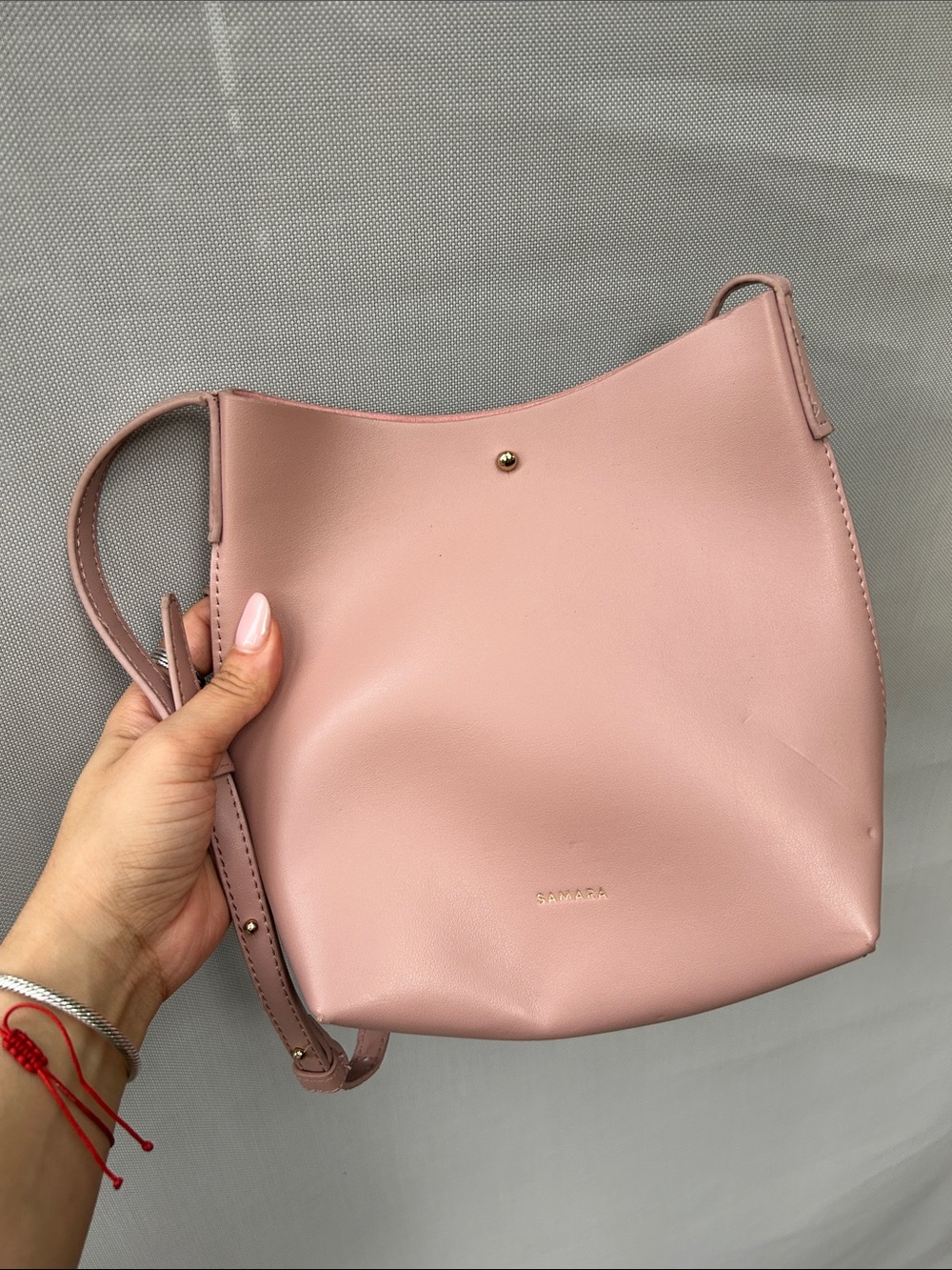 SAMARA Pink Leather Crossbody Bag